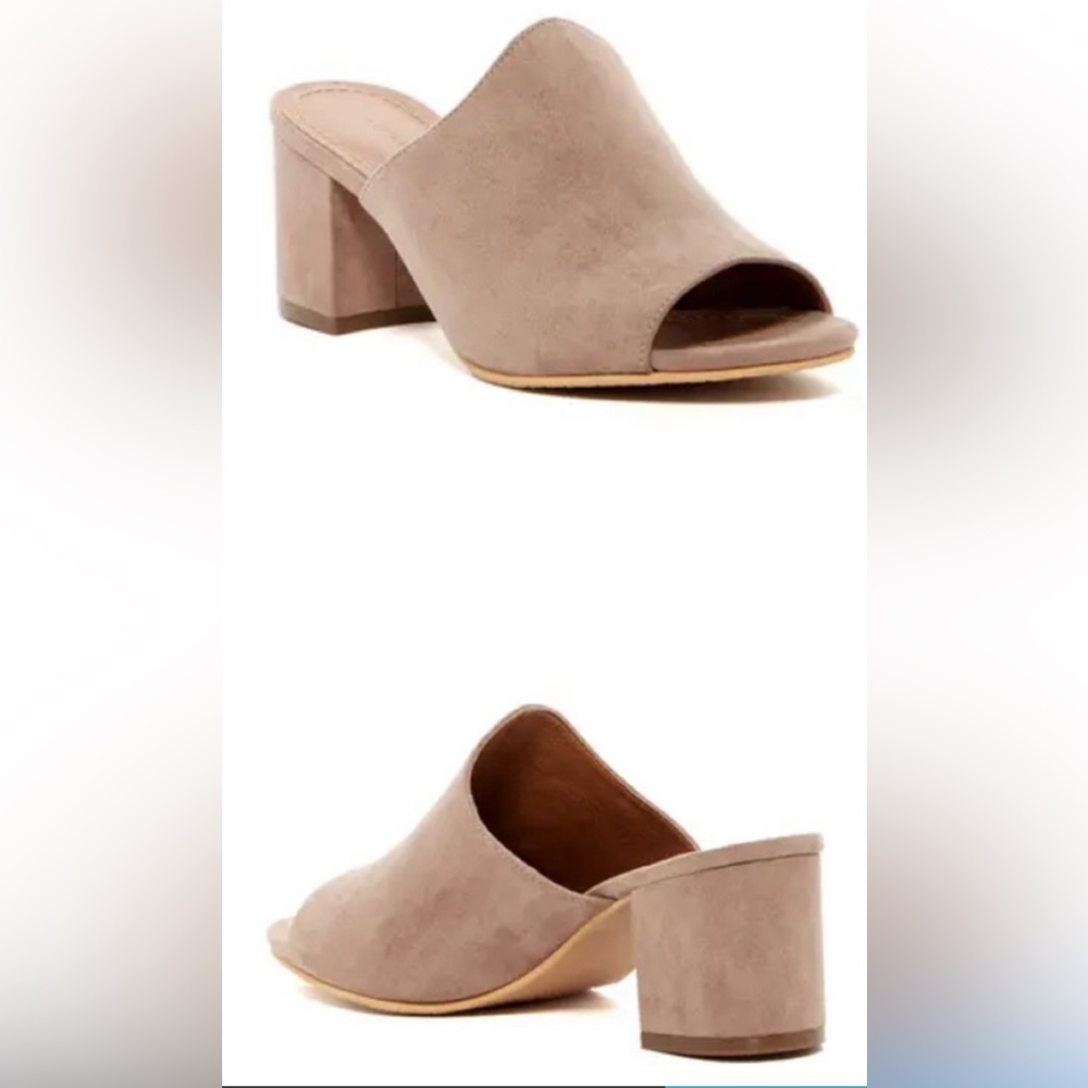 Tan chunky heels
